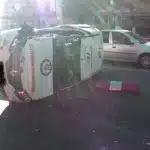 На 600-річчя машина охорони врізалась в автобус та перекинулась