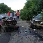 Лобове зіткнення біля Вінниці: водій Geely вилетів на зустрічну