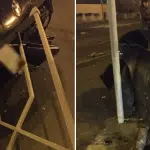 У Вінниці водій BMW влетів у декоративну огорожу
